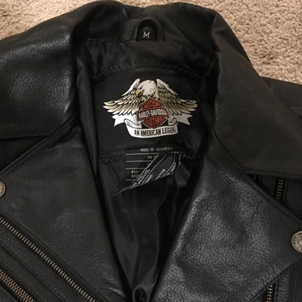 Harley-Davidson Black Leather Jacket EUC